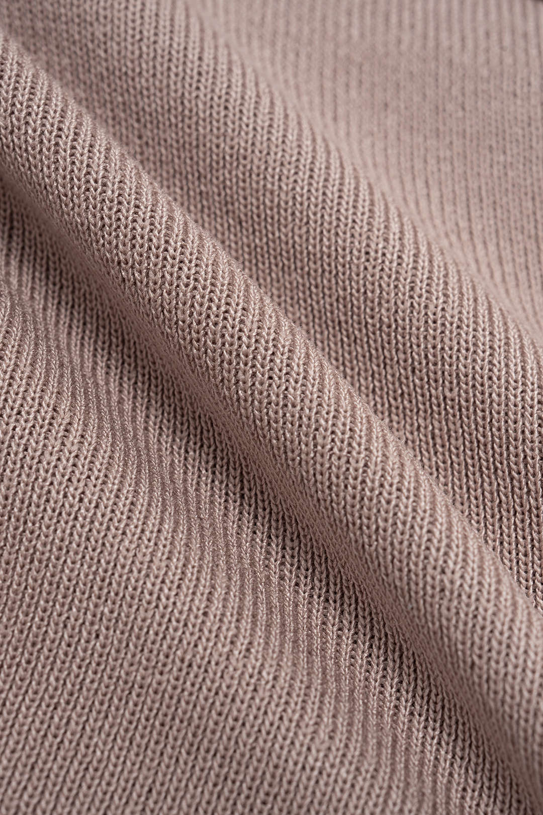 Knit V-Neck Twist Knot Ruched Short-Sleeve Top