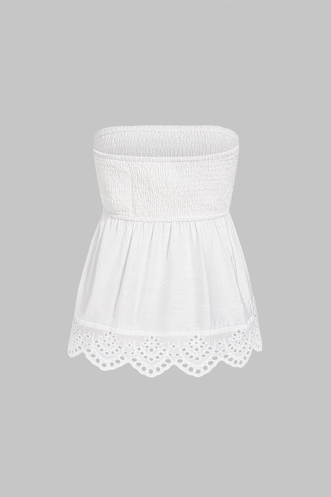 Ausgeschnittenes gerafftes Tube-Top