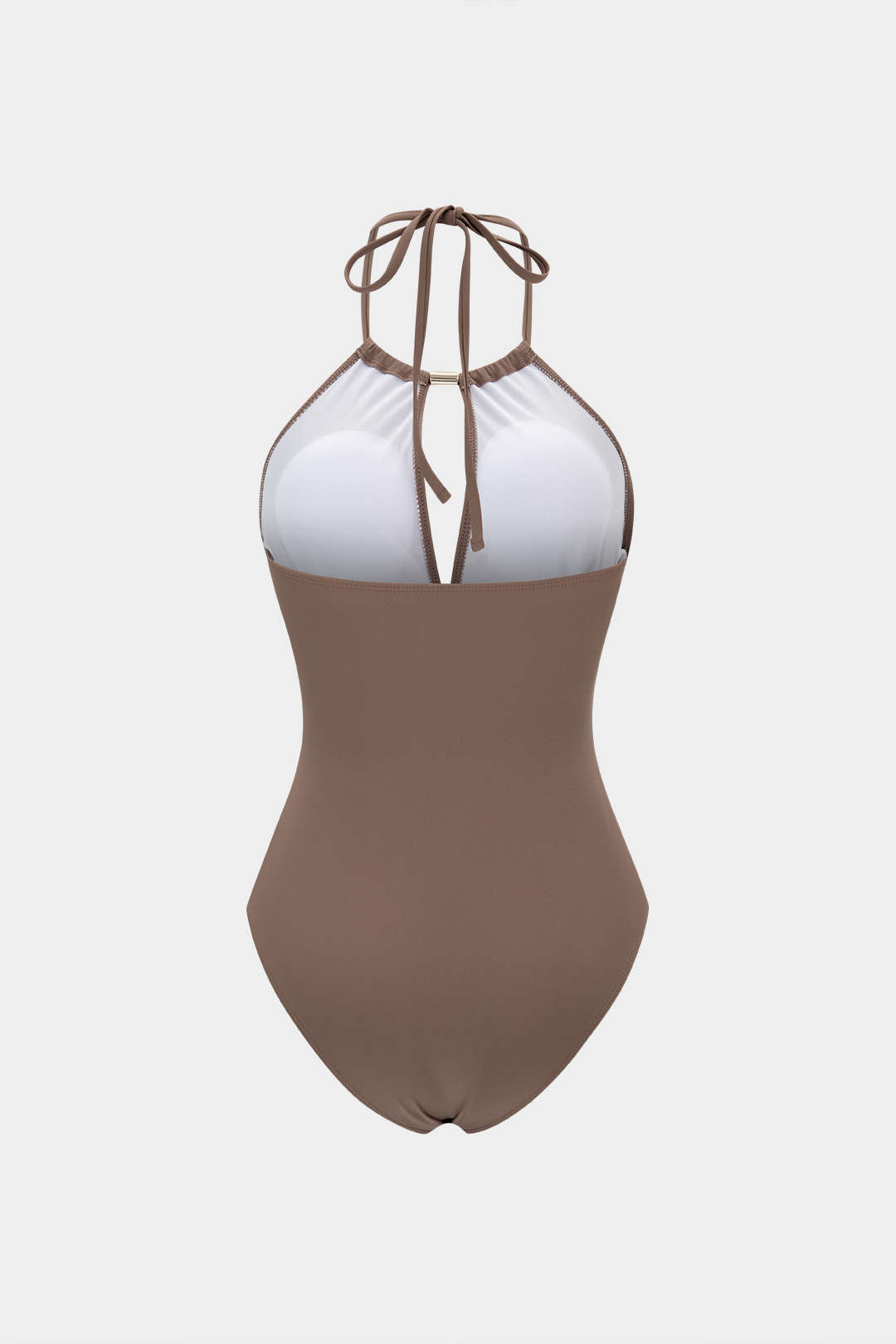 Halter V-Neck Tie-Up Cut Out Swimsuit