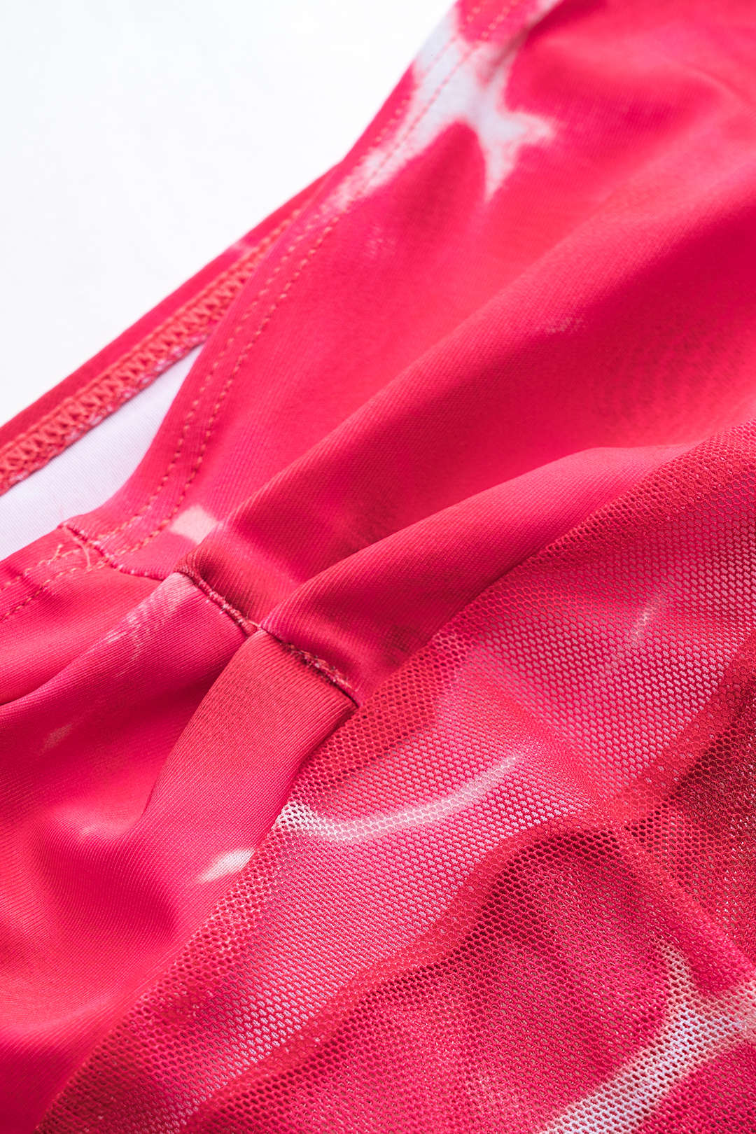 Bikini-Set mit Batikdruck und Schnürung