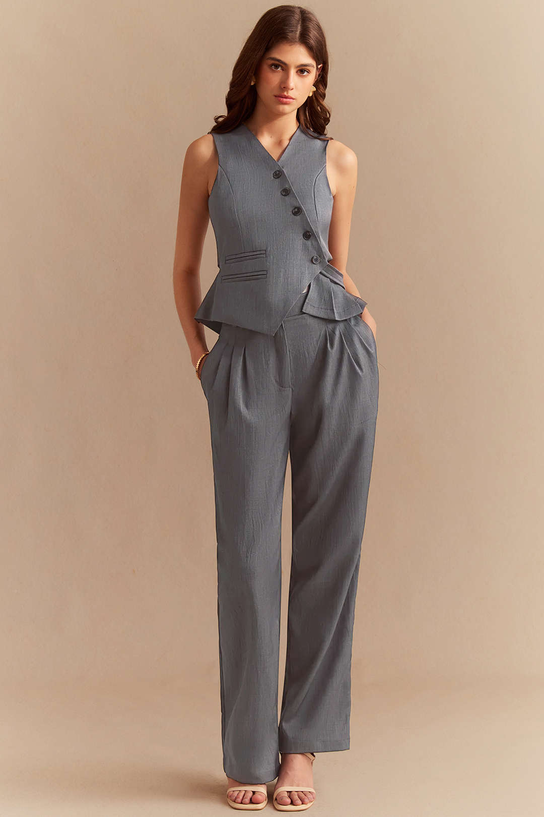Gerade geschnittene Hose mit Taschen