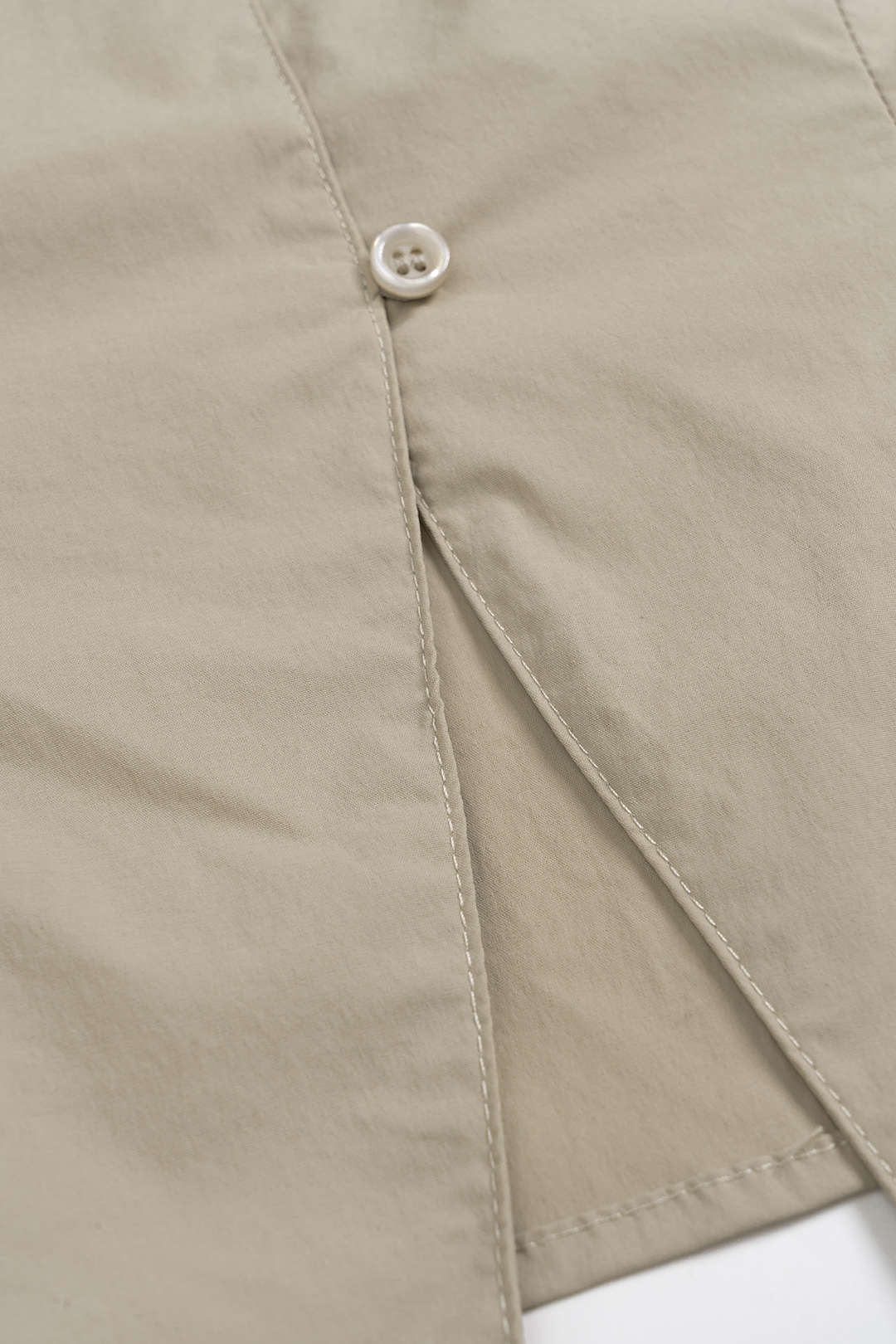 Linen V-Neck Button Pocket Short-Sleeve Shirt