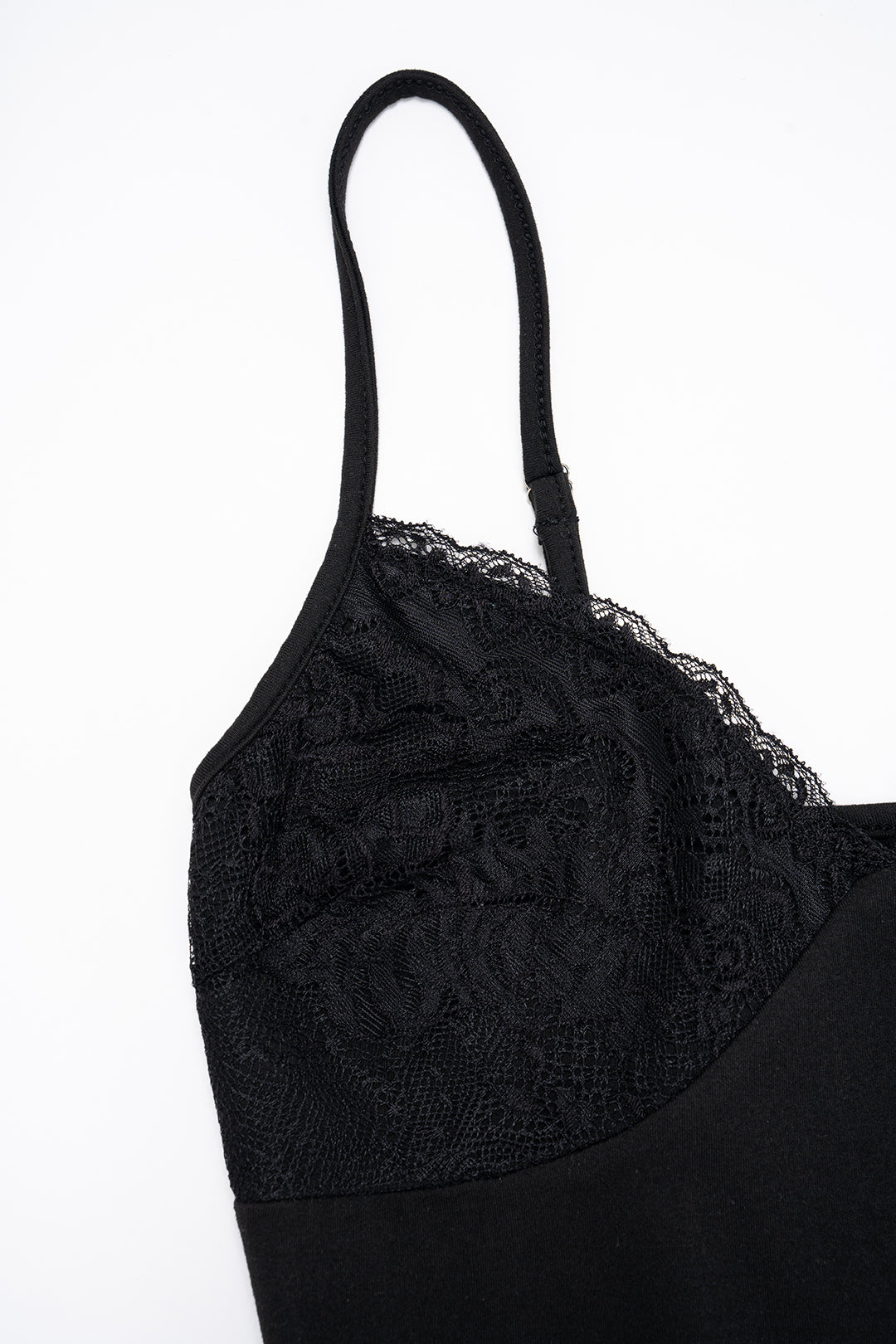 Body sans manches col V en dentelle patchwork