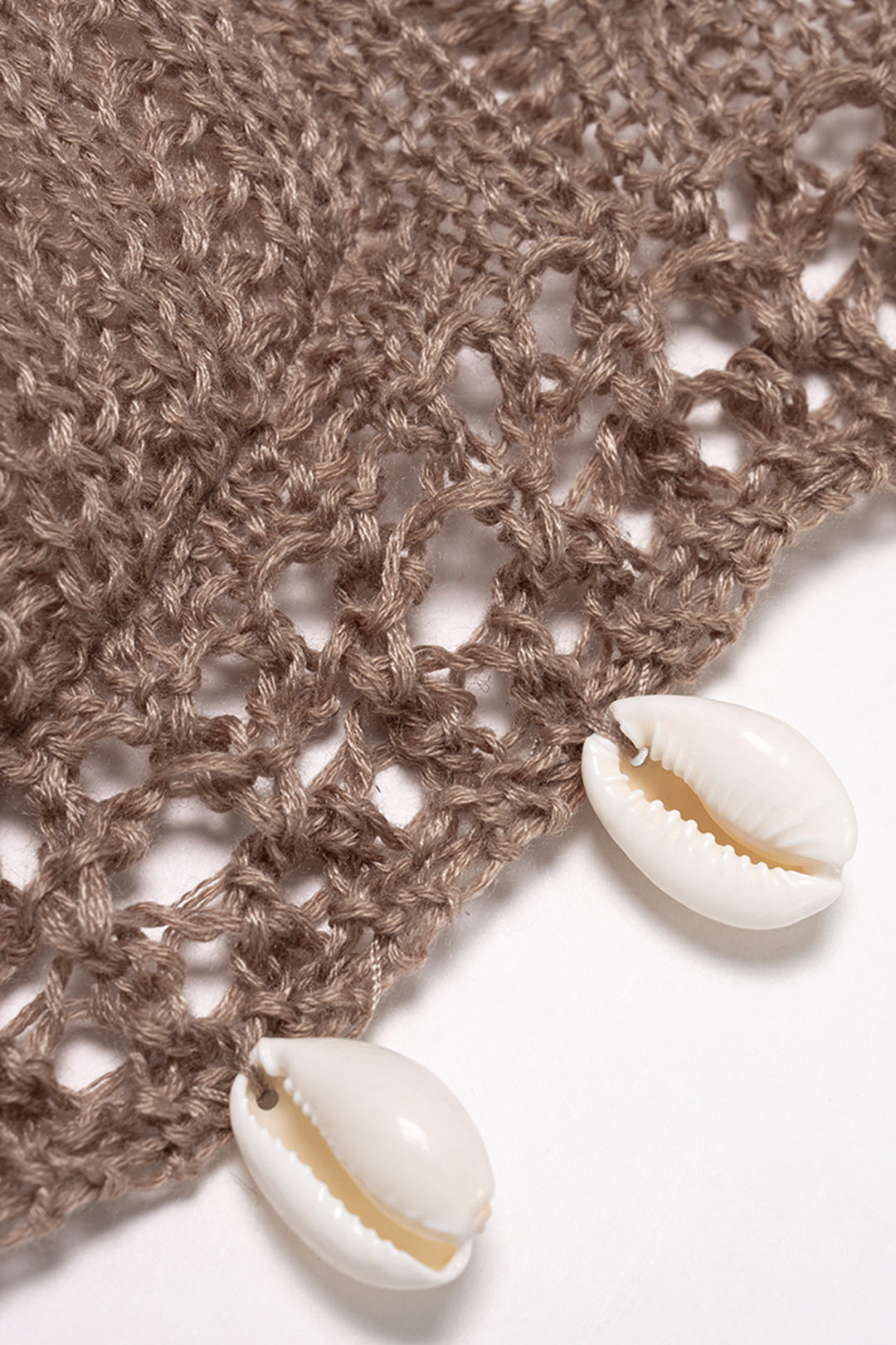 Knit Hollow Out Fringe Halter Neck Tie-Up Cami Top And Asymmetrical Skirt Set