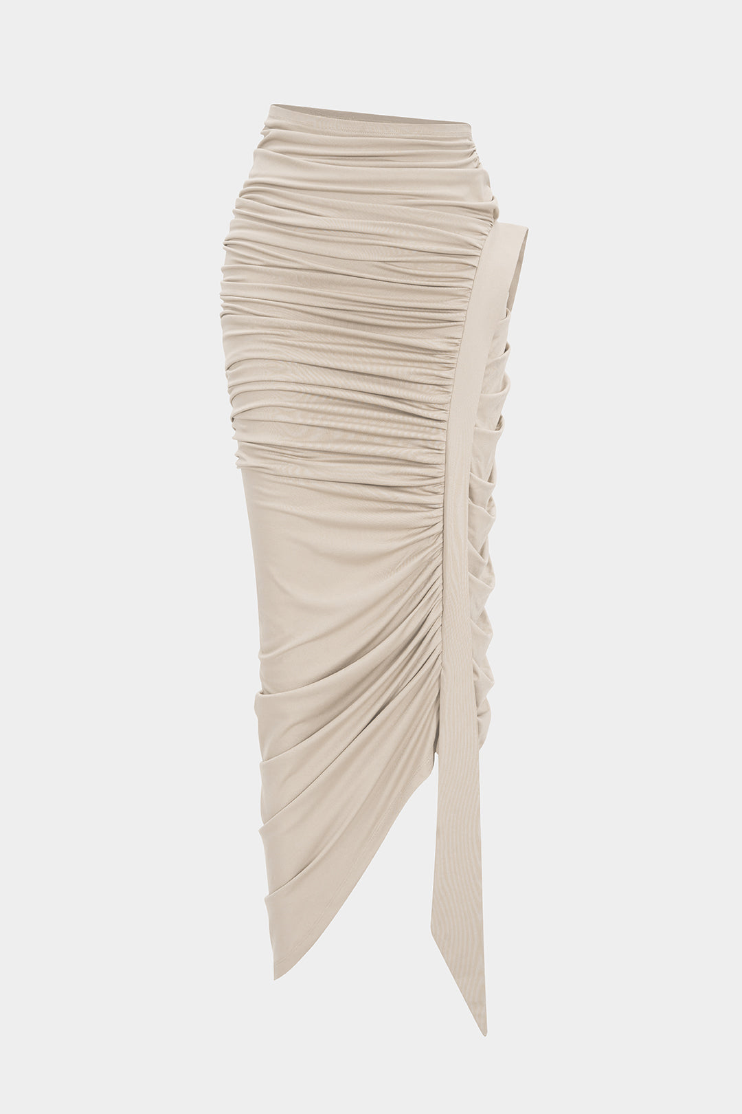 Ruched Asymmetrical Skirt