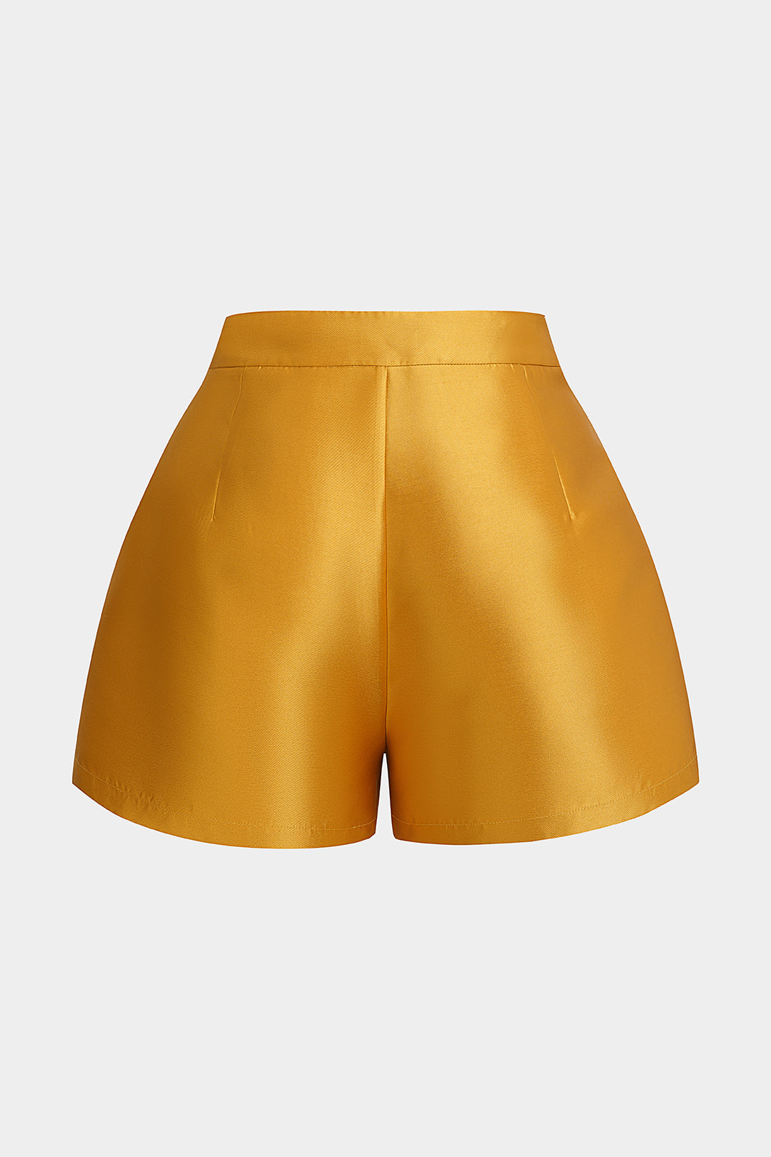 Geraffte Shorts mit hoher Taille