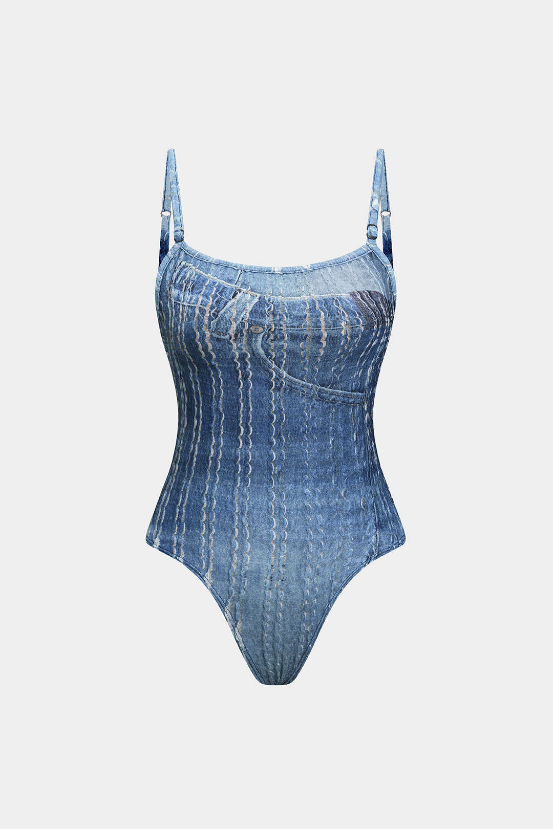 Printed Slip Sleeveless Bodysuit