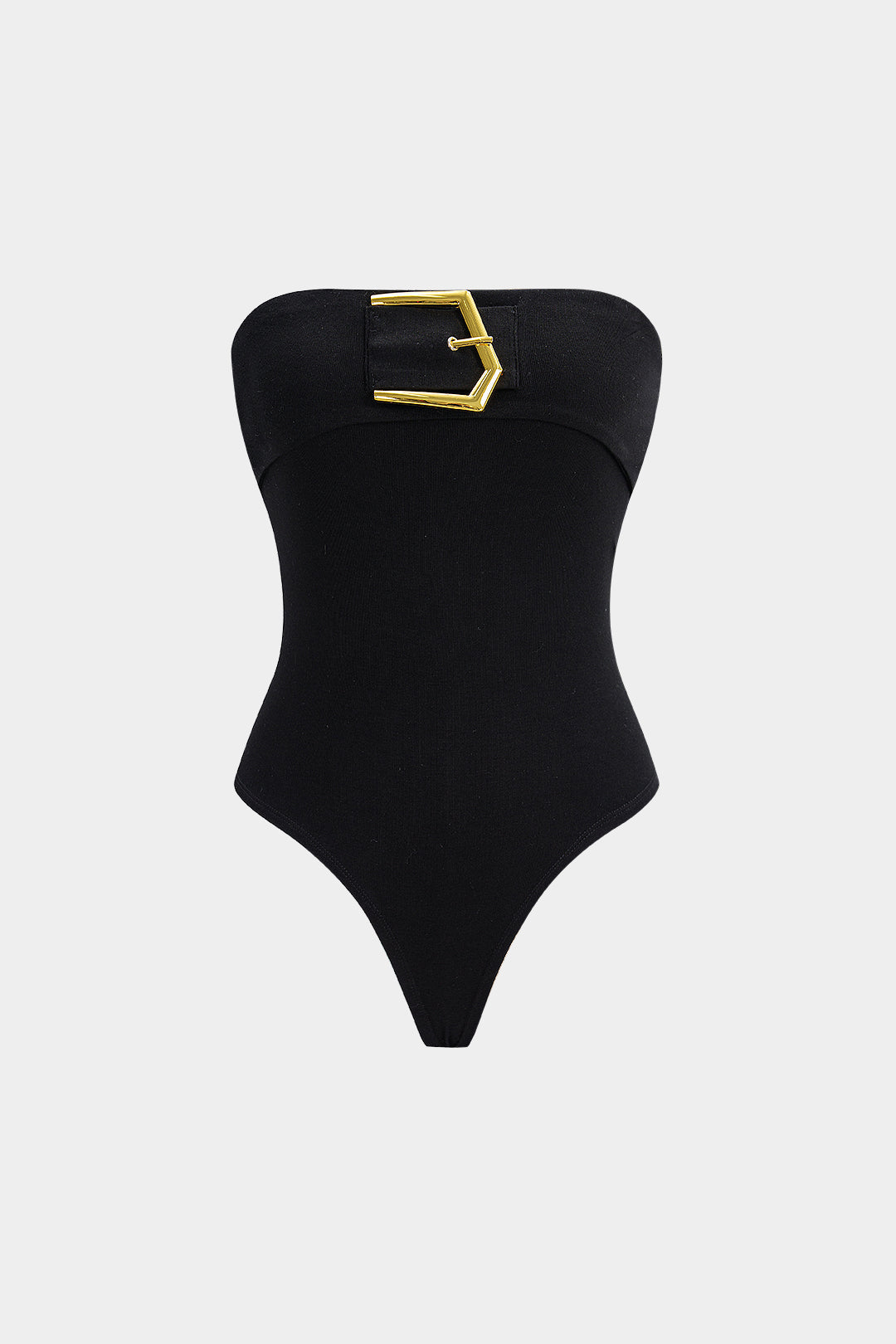 Metallic Strapless Sleeveless Bodysuit