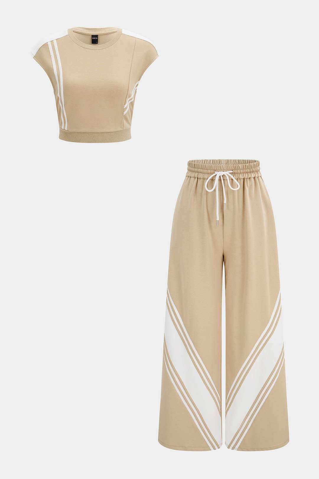 Tanktop mit Kontraststreifen und weiter Hose mit Kordelzug