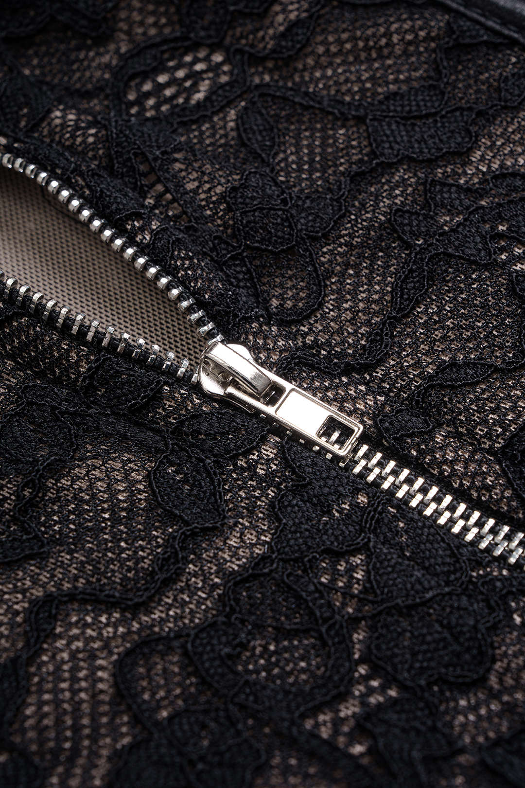 Lace Corset Zipper Cami Top