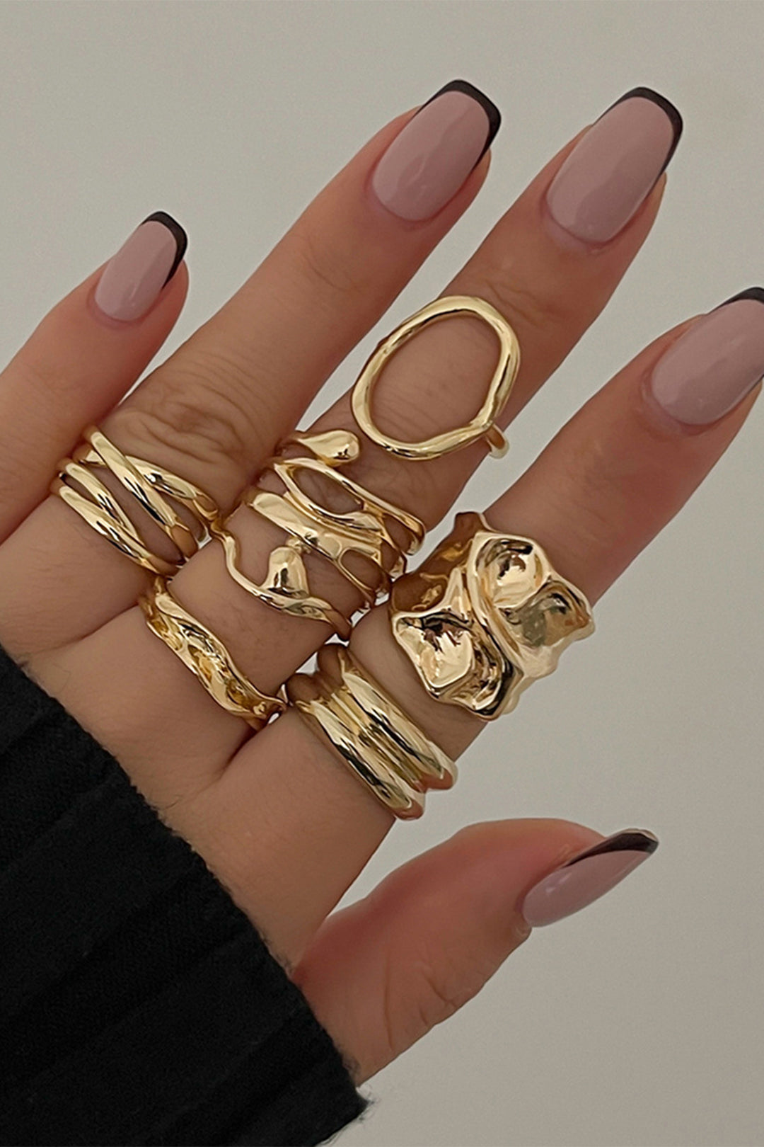Metal Irregular Open Rings