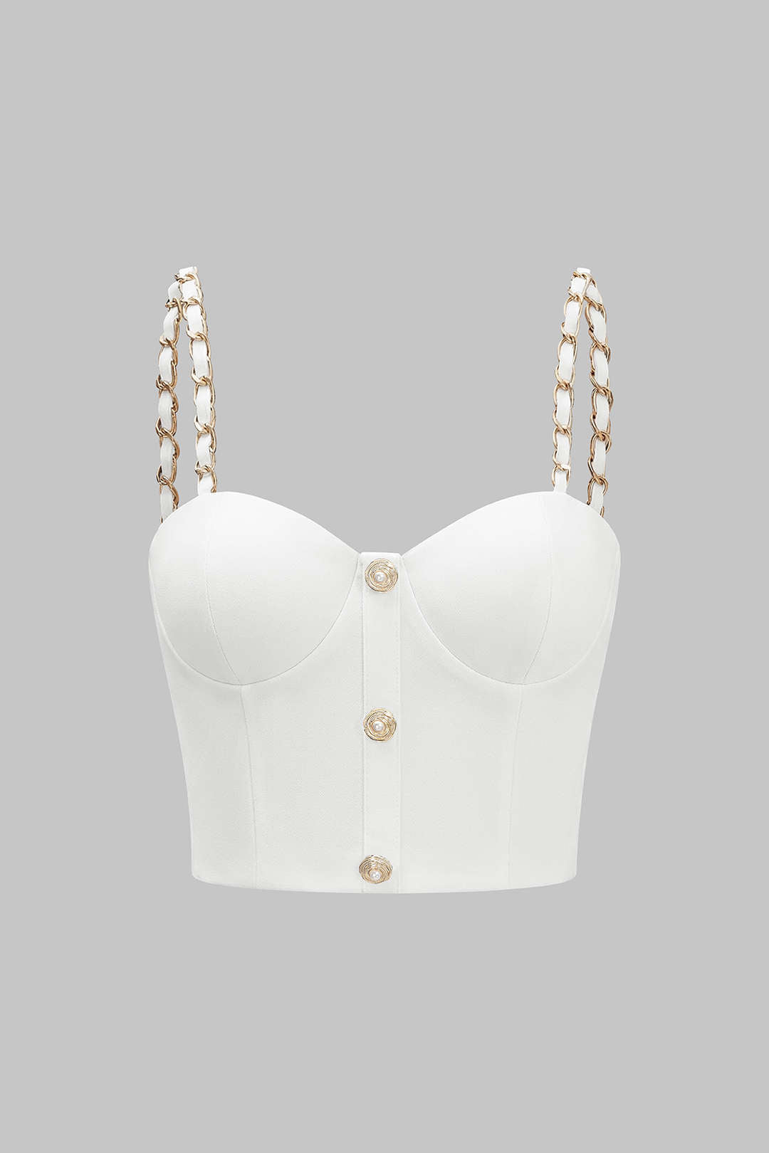 Metallic-Kettenreißverschluss-Cami-Top