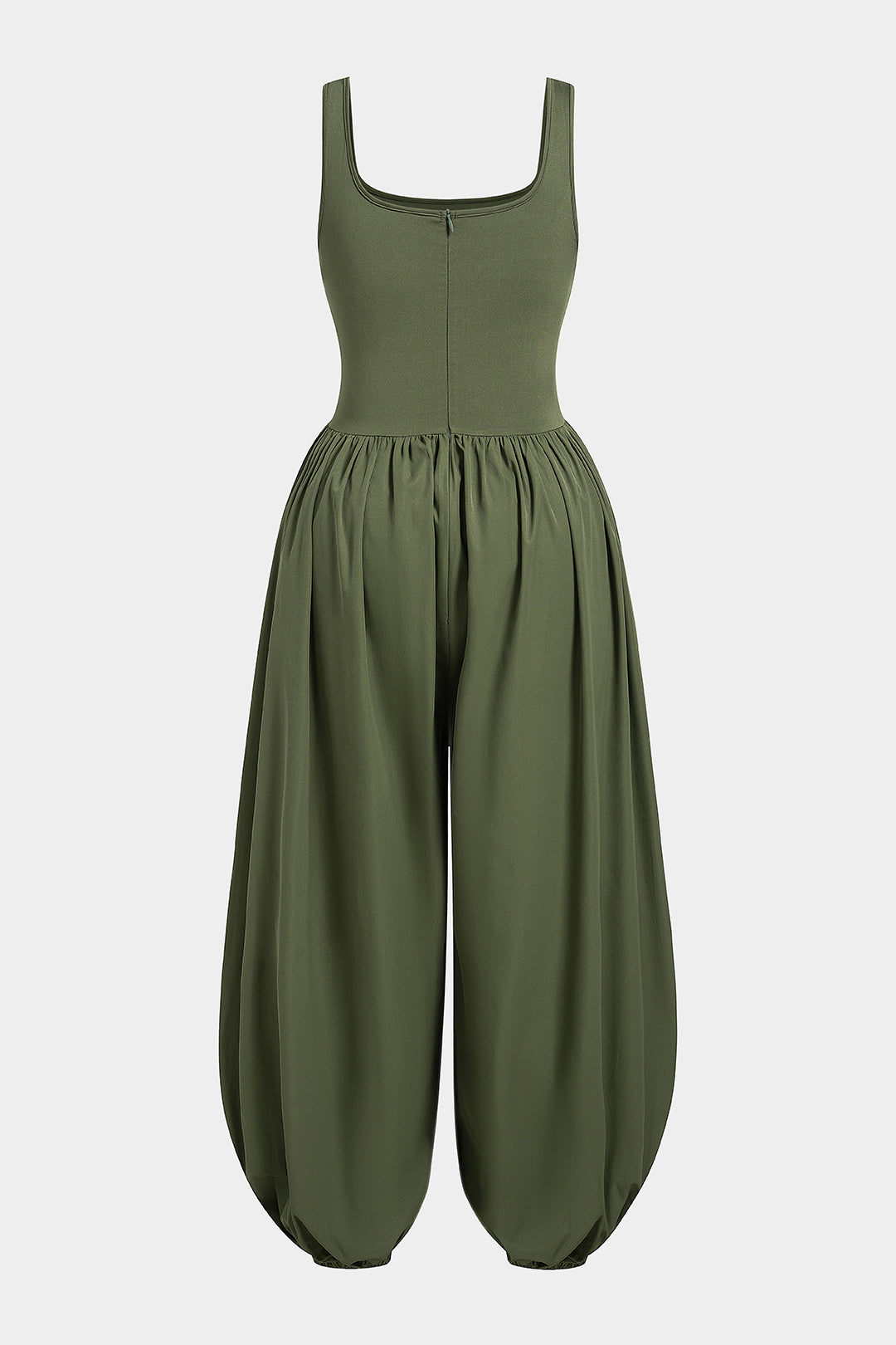 Ärmelloser Jumpsuit mit eckigem Ausschnitt