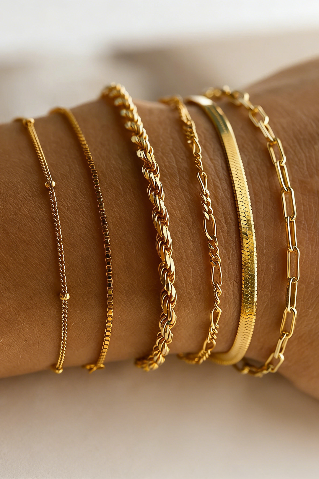 Böhmische geometrische Kettenarmbänder aus Legierung
