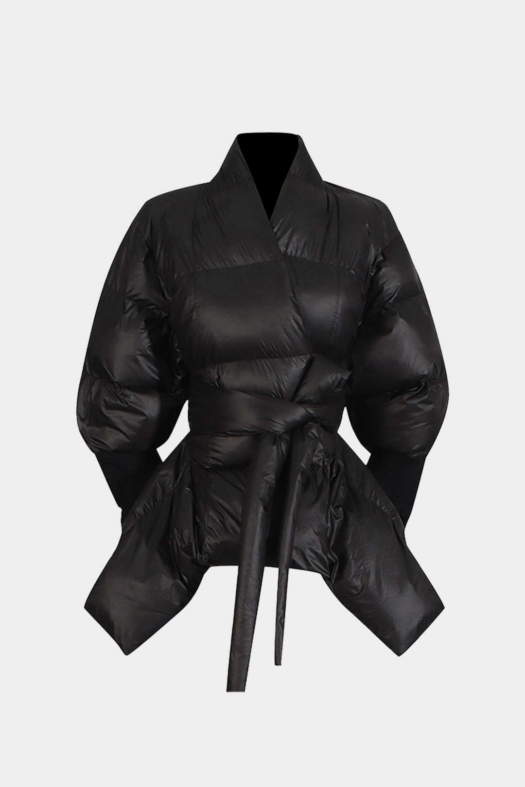 Solid Padded Belted Puffer
