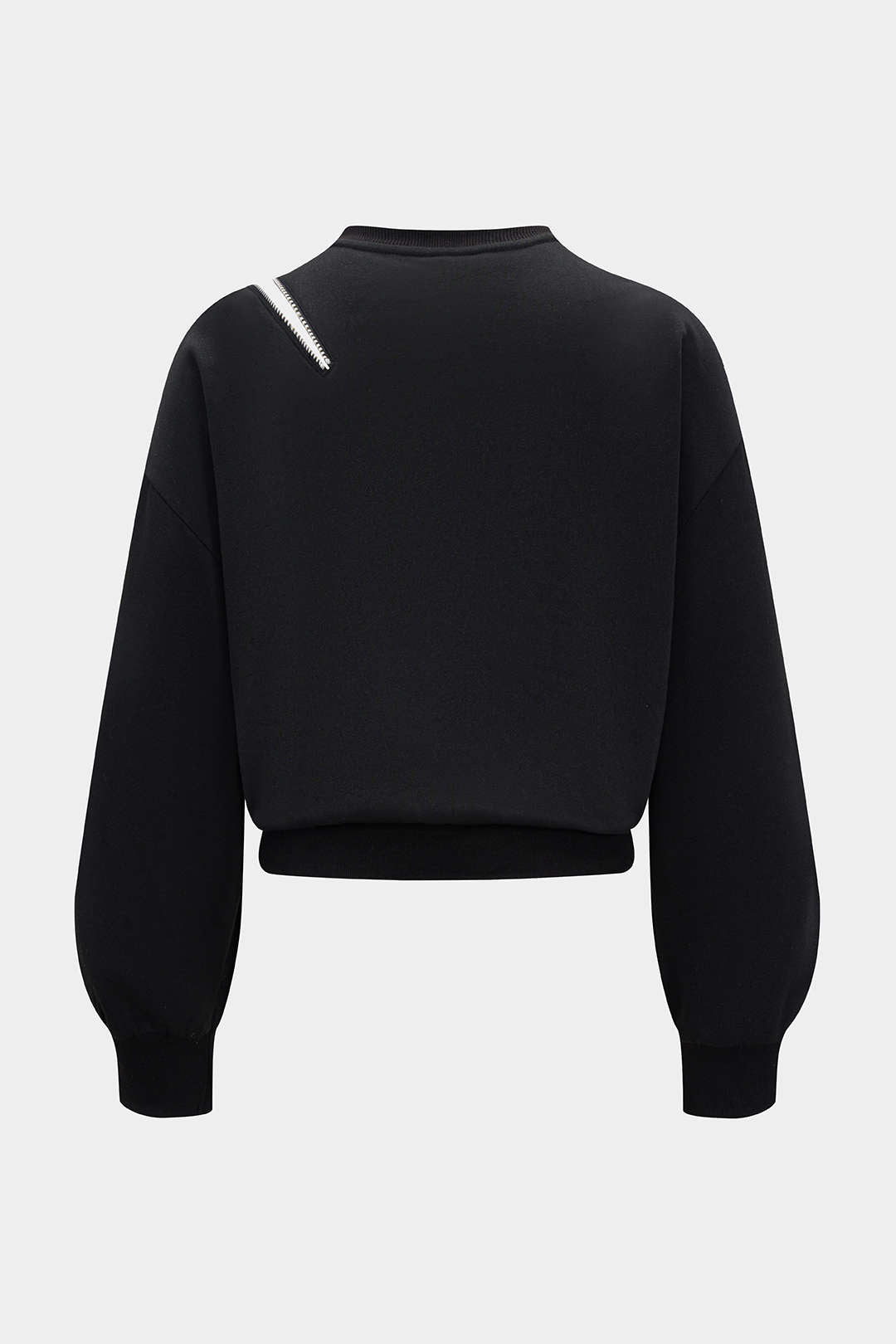 Round Neck Zipper Sweatshirt