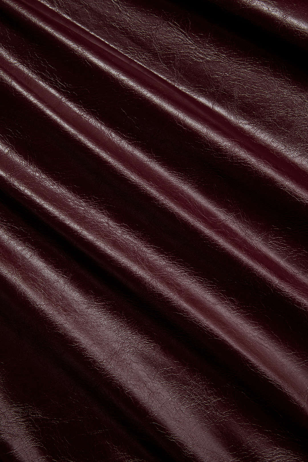 Faux Leather Side Slit Skirt