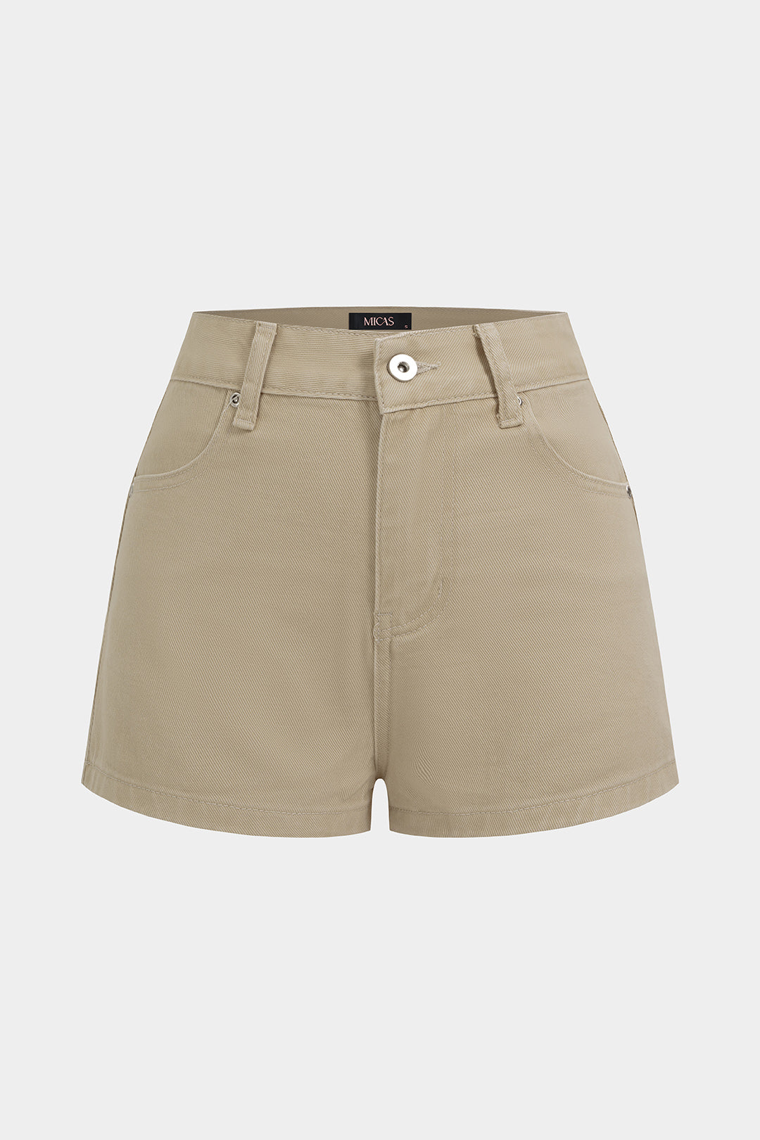 Jeans-Shorts mit Ösen und Taschen