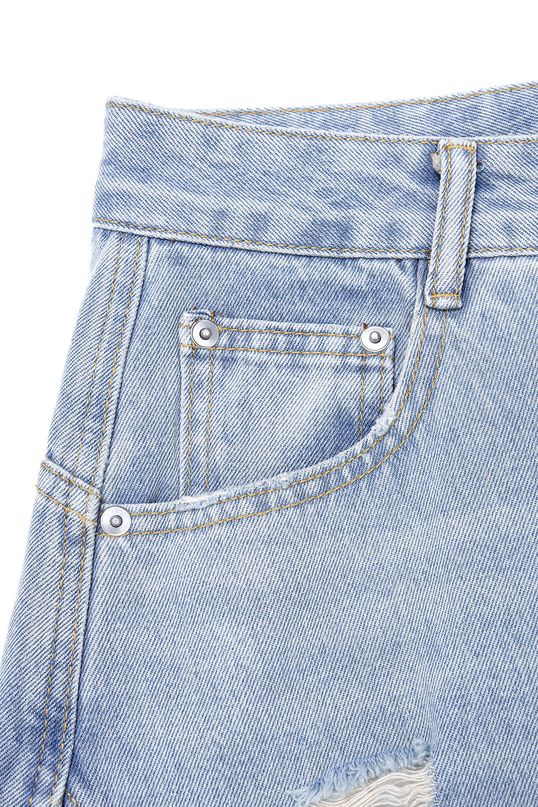 Jean large déchiré en denim