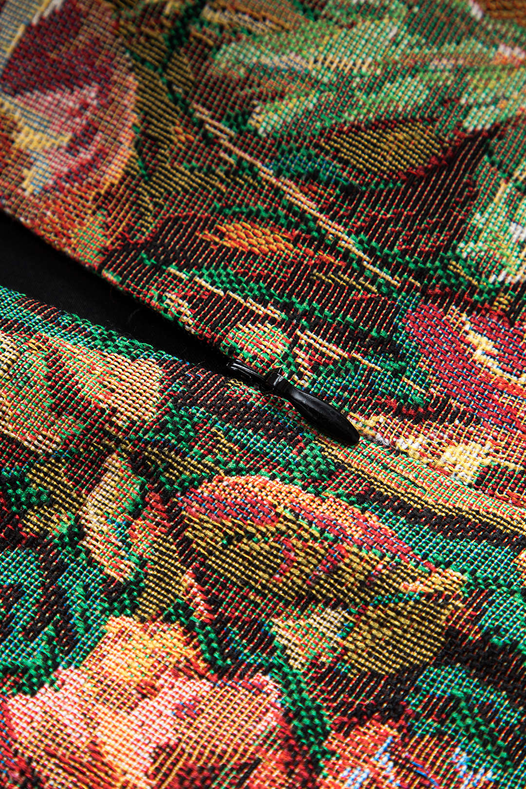 Jacquard Zipper Detail Mini Skirt