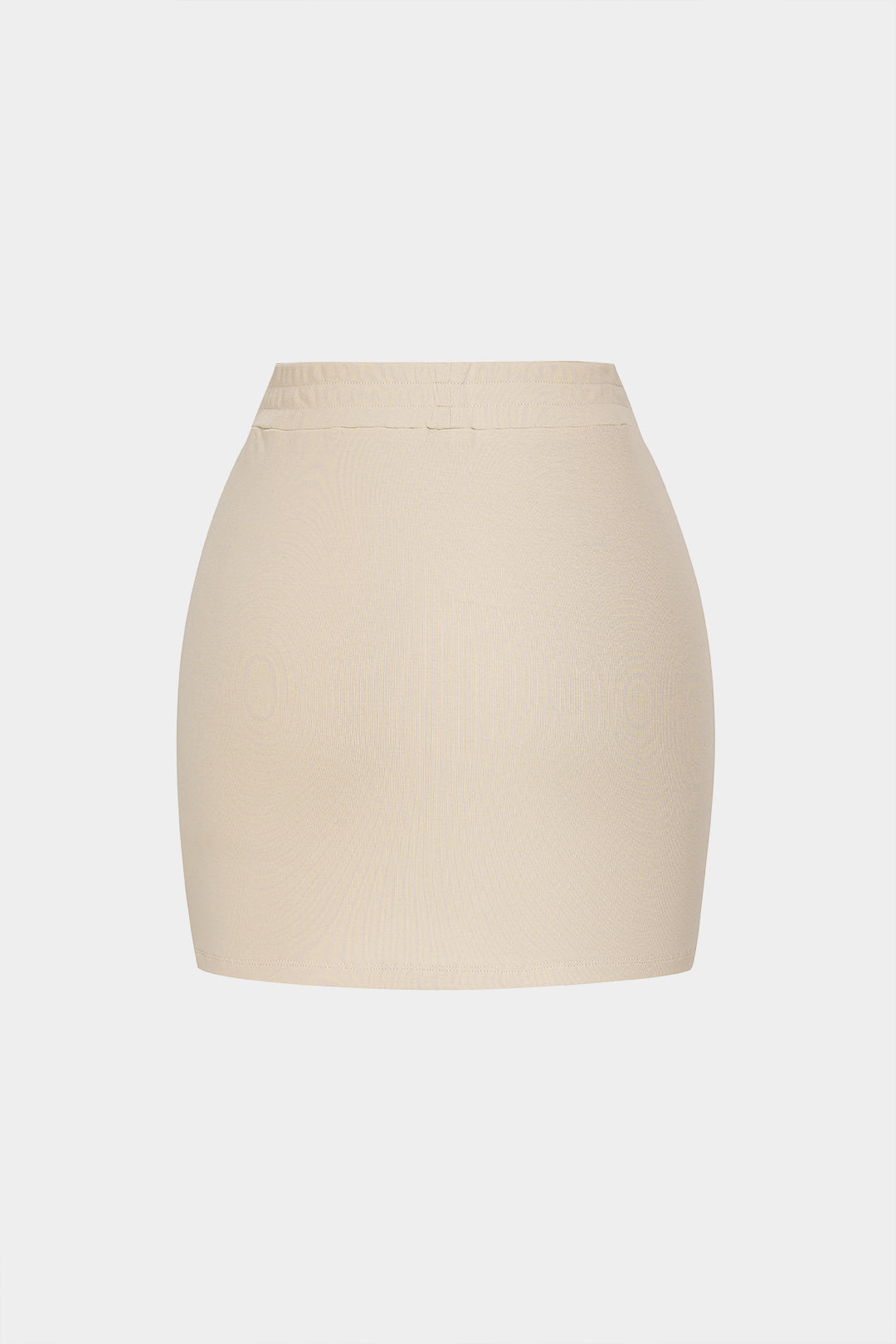 Patchwork Faux Leather Buckle Skirt
