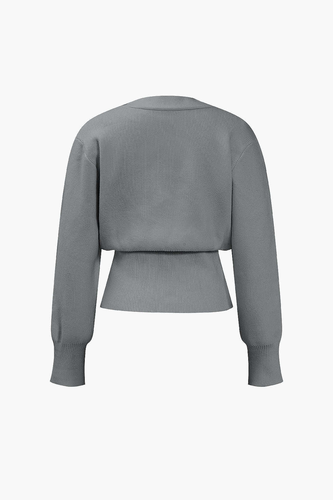 V-Neck Sweater Cardigan