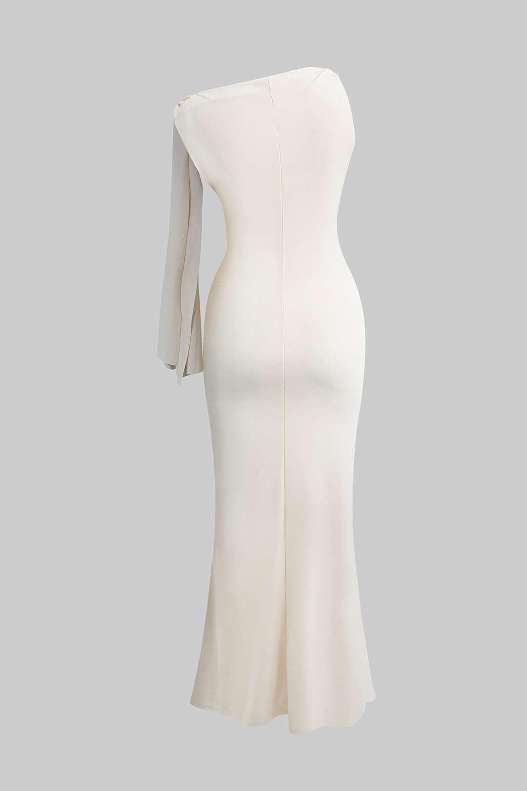 Robe longue sirène asymétrique à nœud torsadé