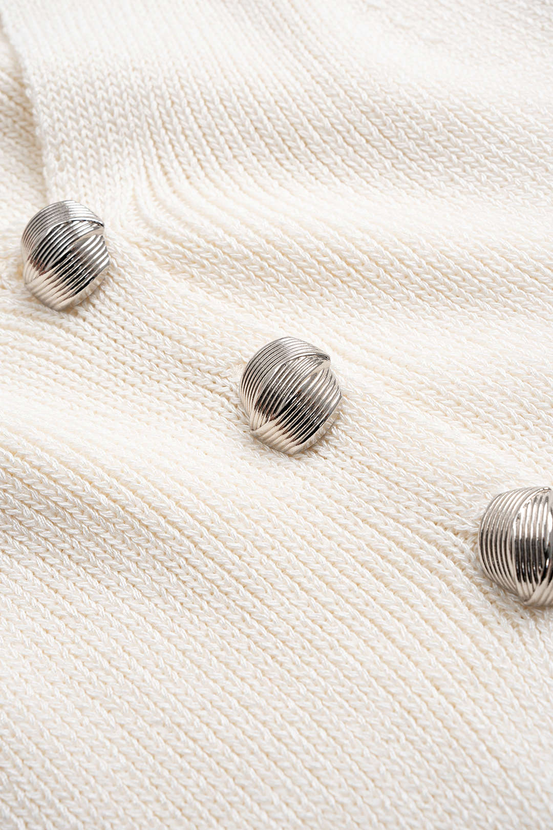 Knit V-Neck Metallic Button Tank Top And Solid Wide Leg Pants Set