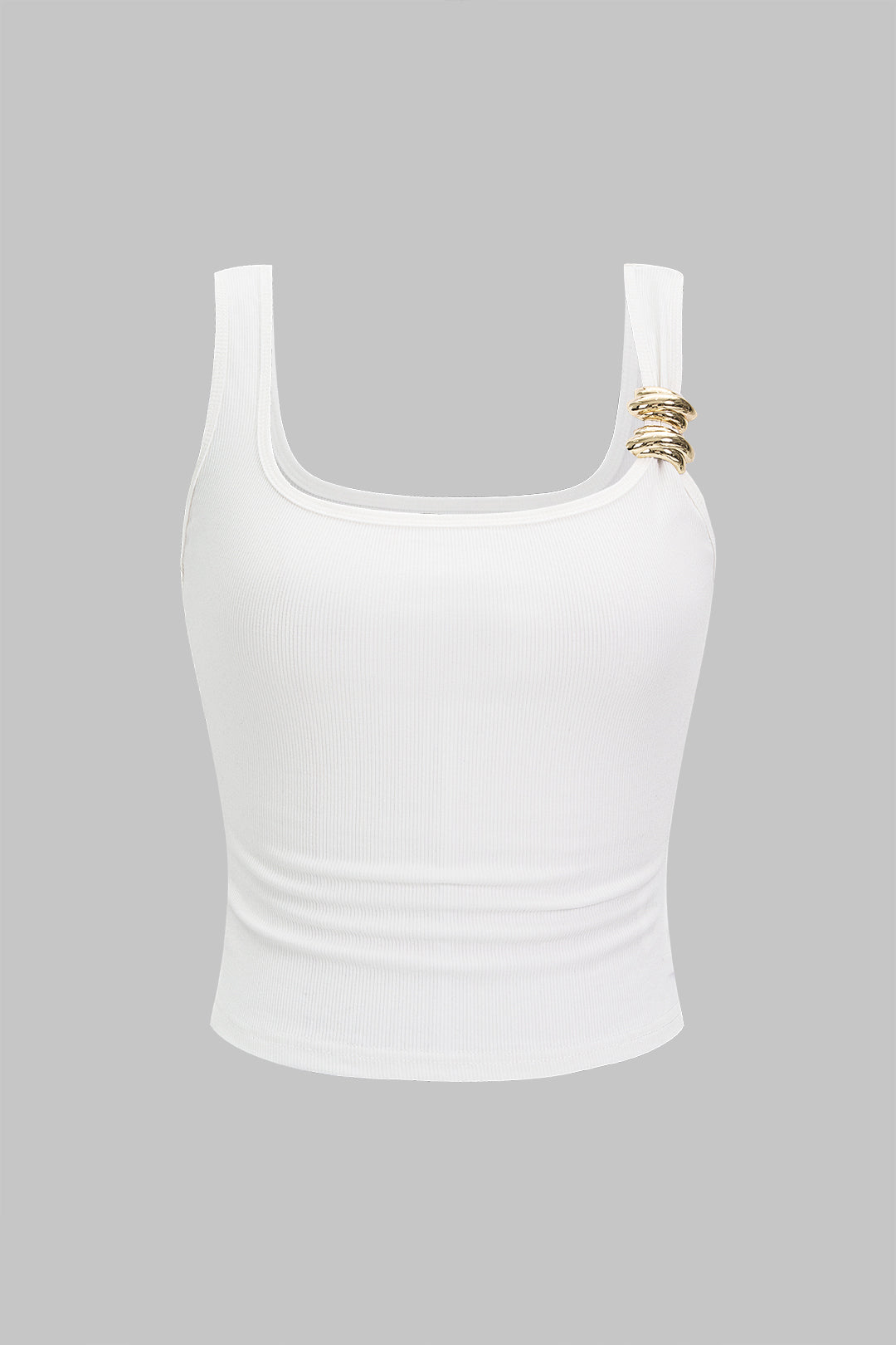 Metallic-U-Ausschnitt-Tanktop