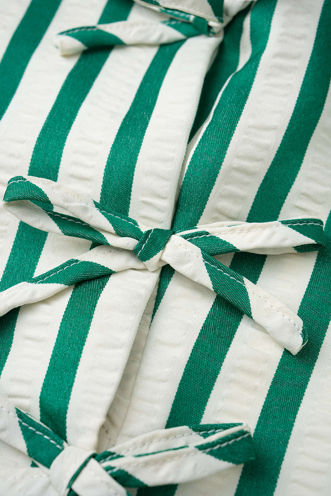 Stripes Print Asymmetrical Bow Tank Top