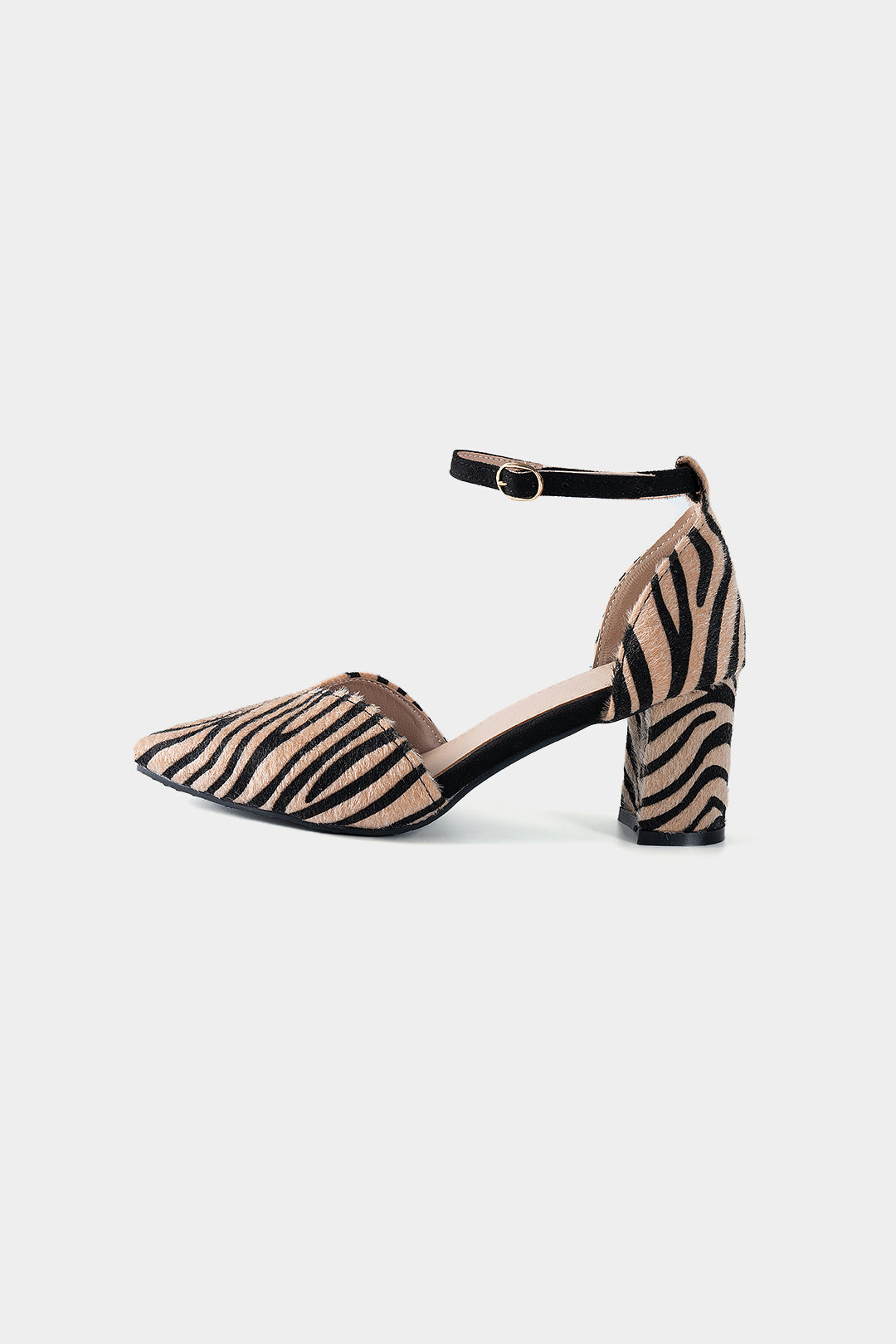 Zebra Print Pointed Toe Heels