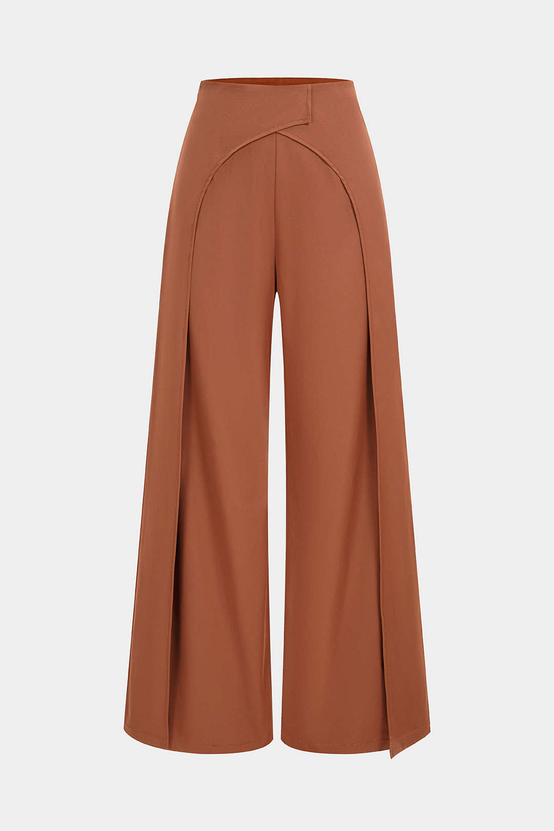 Solid Layered Straight Leg Pants