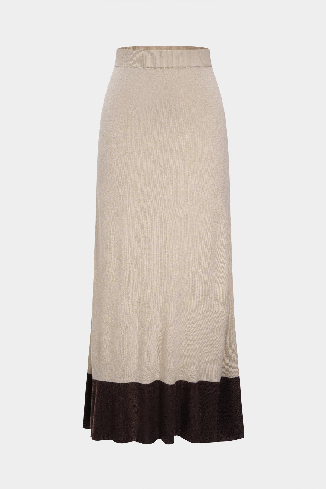 Knit Contrast Ruched Skirt
