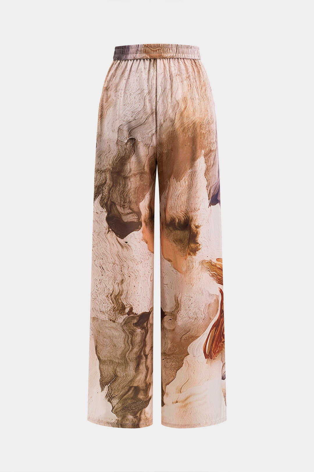 Retro Print Wide Leg Trousers