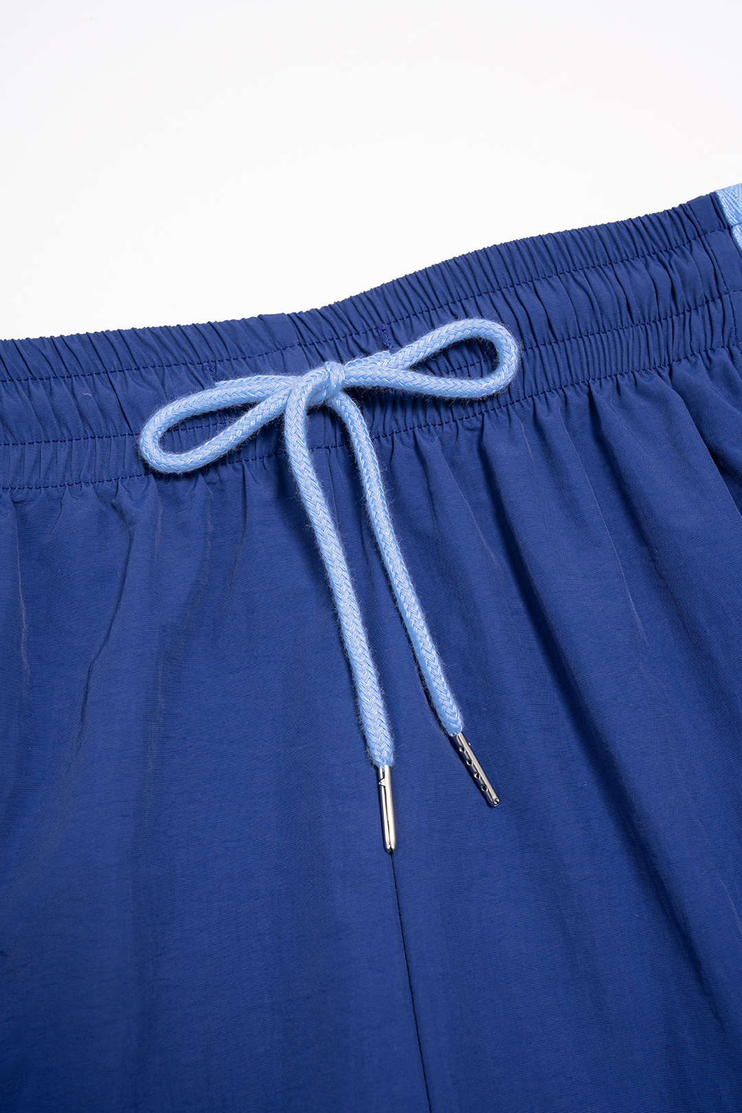 Contrast Drawstring High Waist Wide Leg Pants