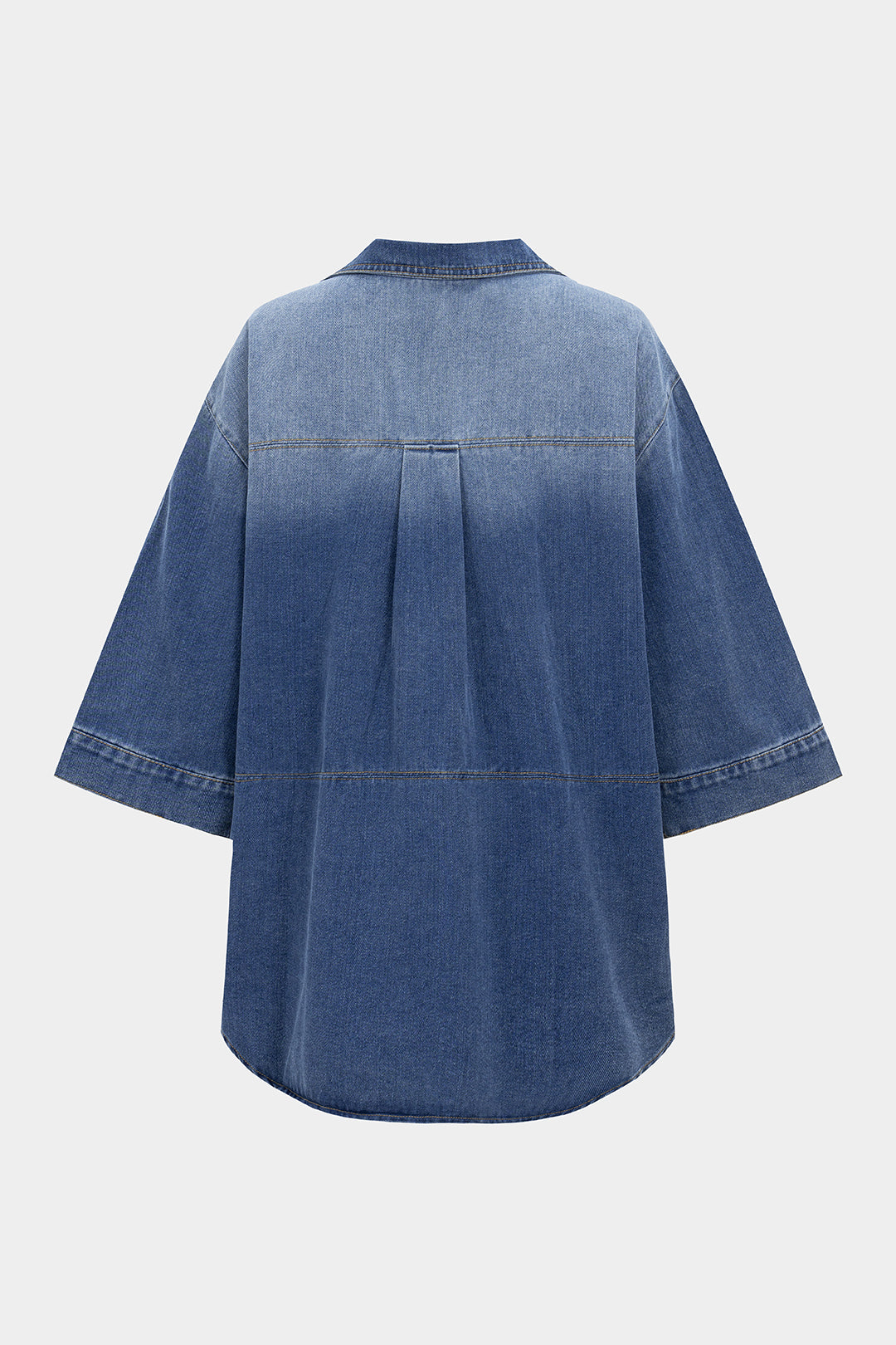 Denim Tie-Up Long Sleeve Shirt