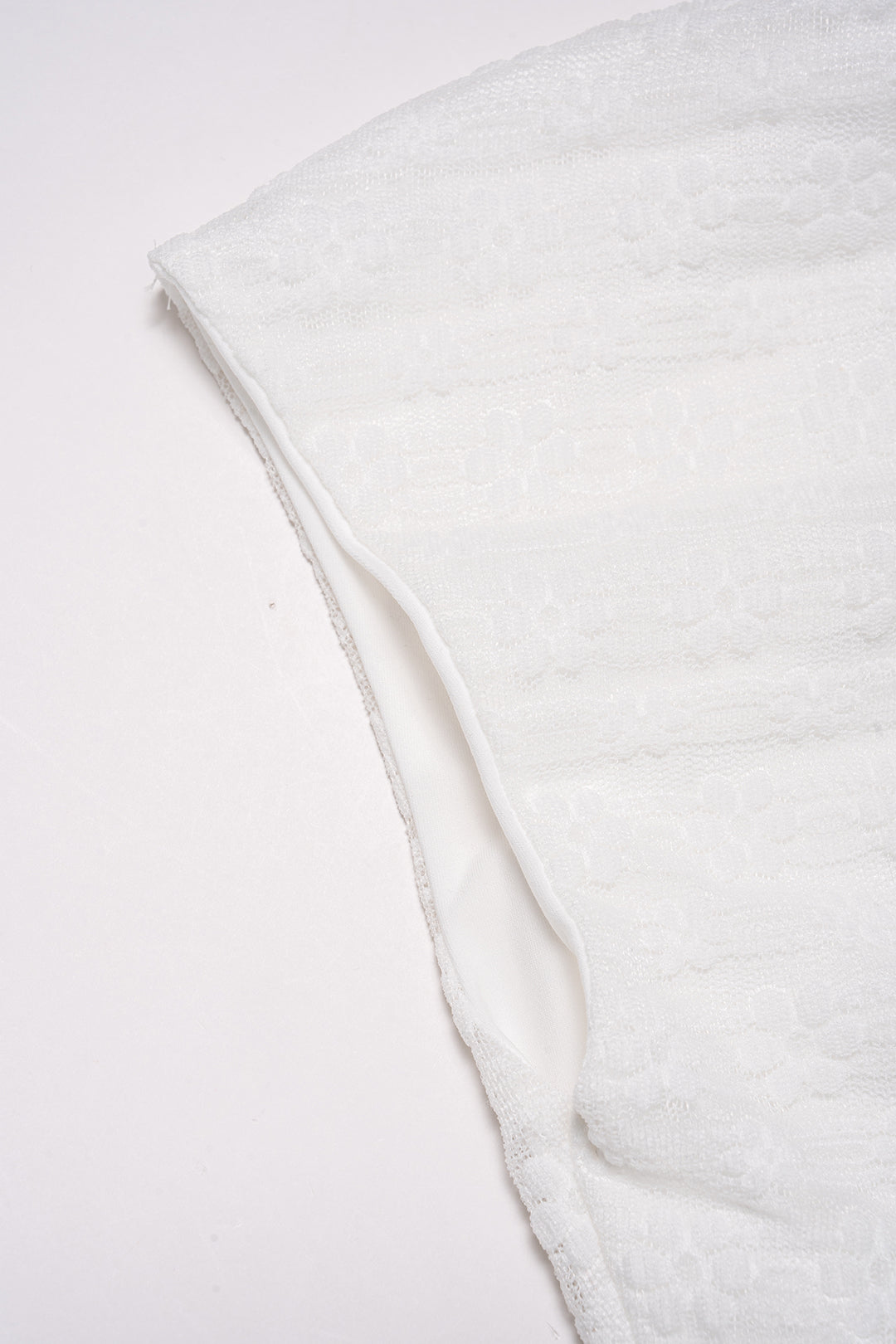 Lace One Shoulder Tie-Up Short Sleeve T-Shirt