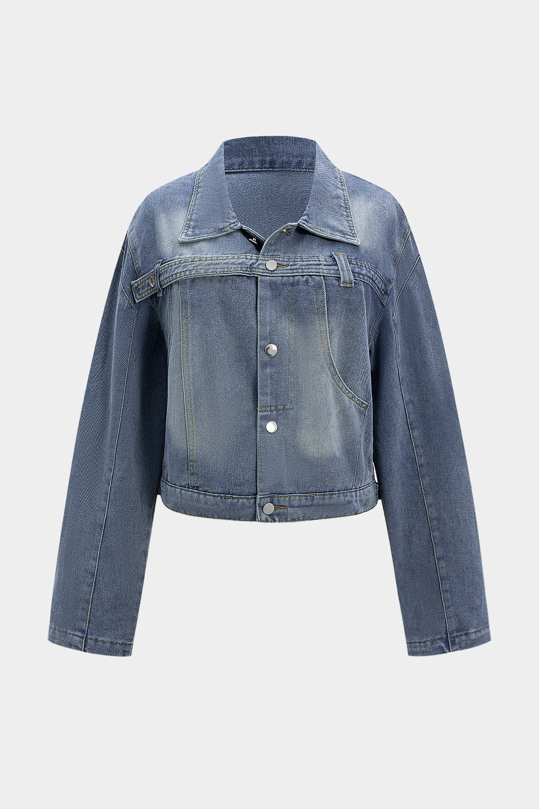 Denim Washed Button Jacket