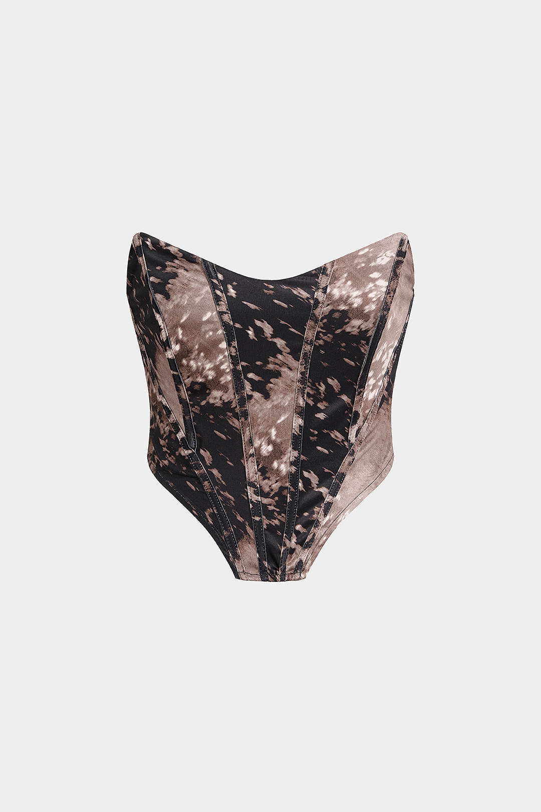 Haut bustier corset imprimé léopard