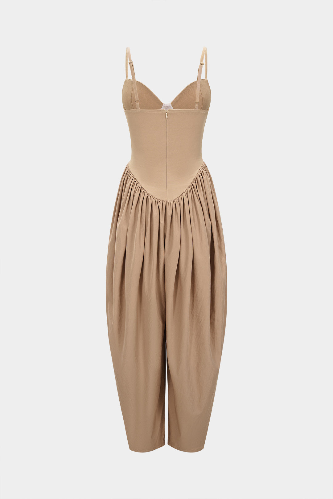 Solides Korsett Geraffter Slip Ärmelloser Overall