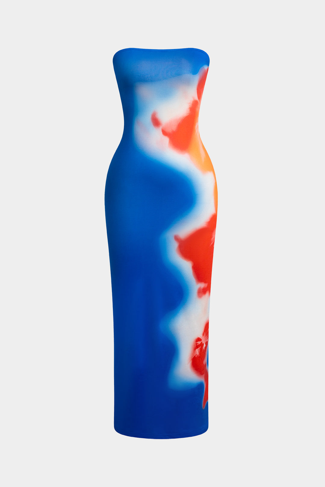 Robe longue fendue à imprimé floral