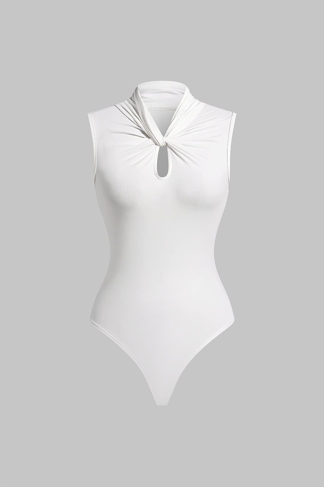 Ärmelloser Bodysuit mit Knotendetail und Cut-Outs
