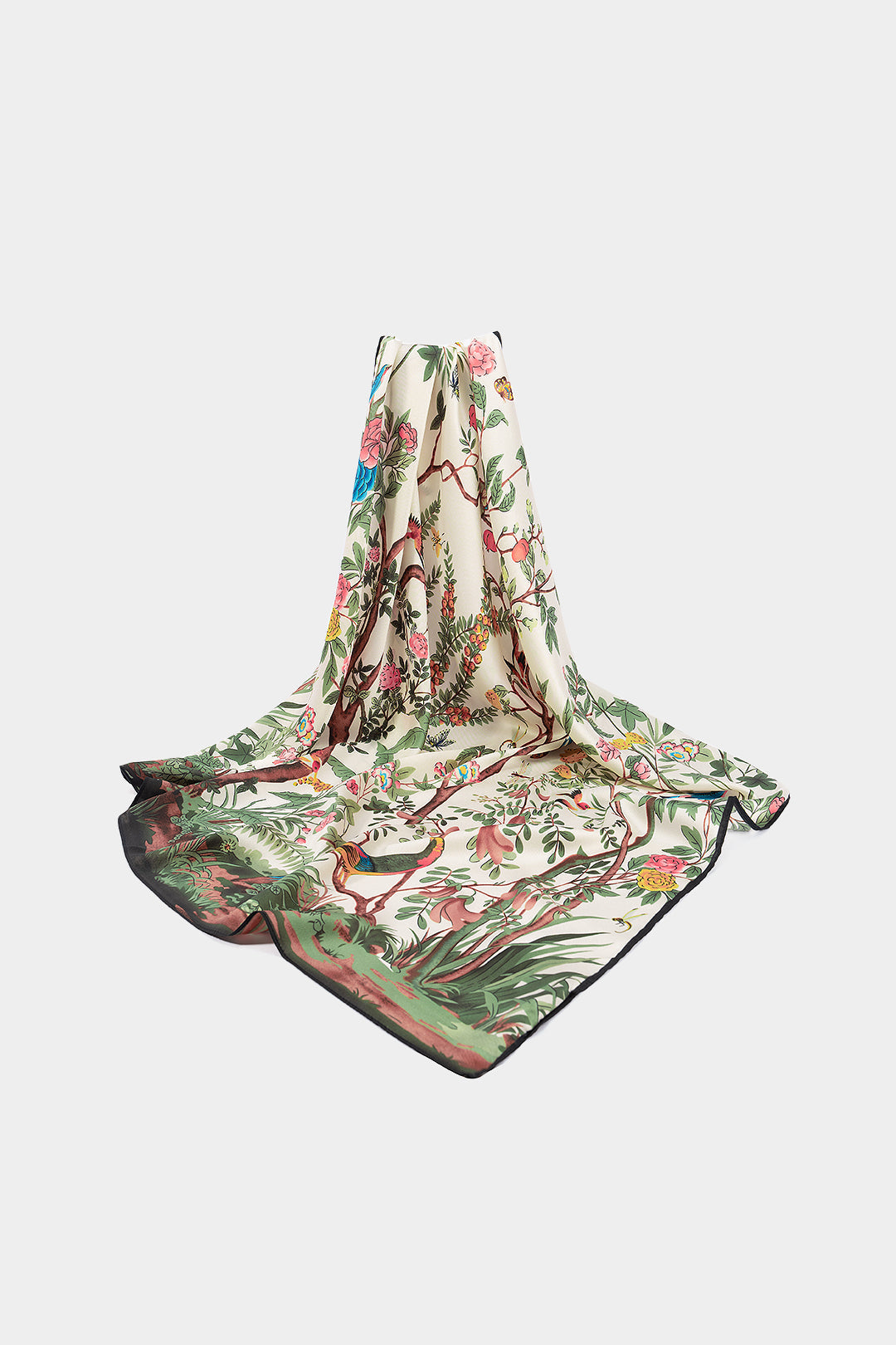 Floral Bird Print Scarf