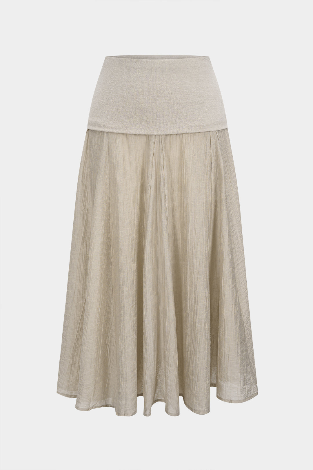 Knit Patchwork Ruched Skirt