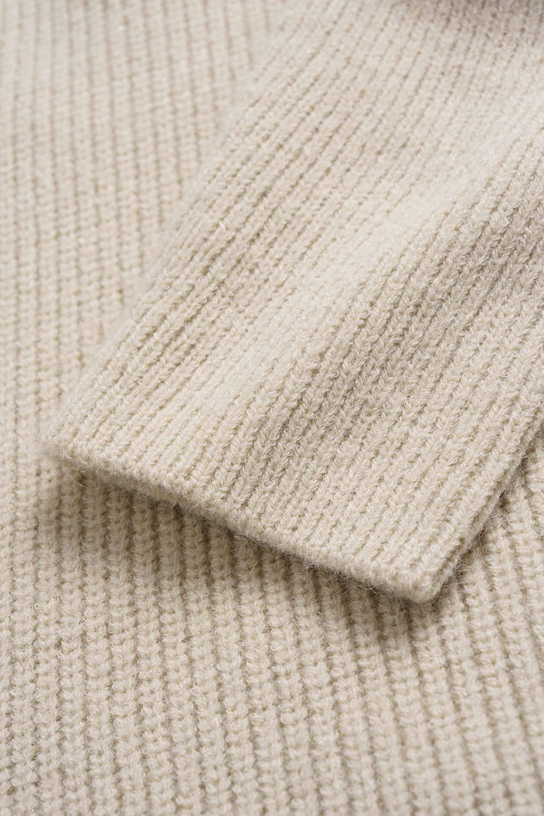 Knit High Collar Asymmetrical Hem Long-Sleeve Top