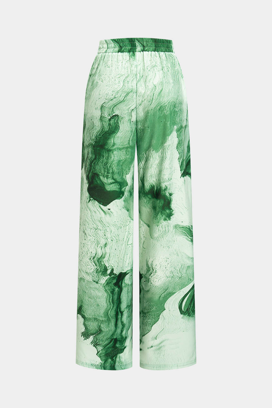 Retro Print Wide Leg Trousers