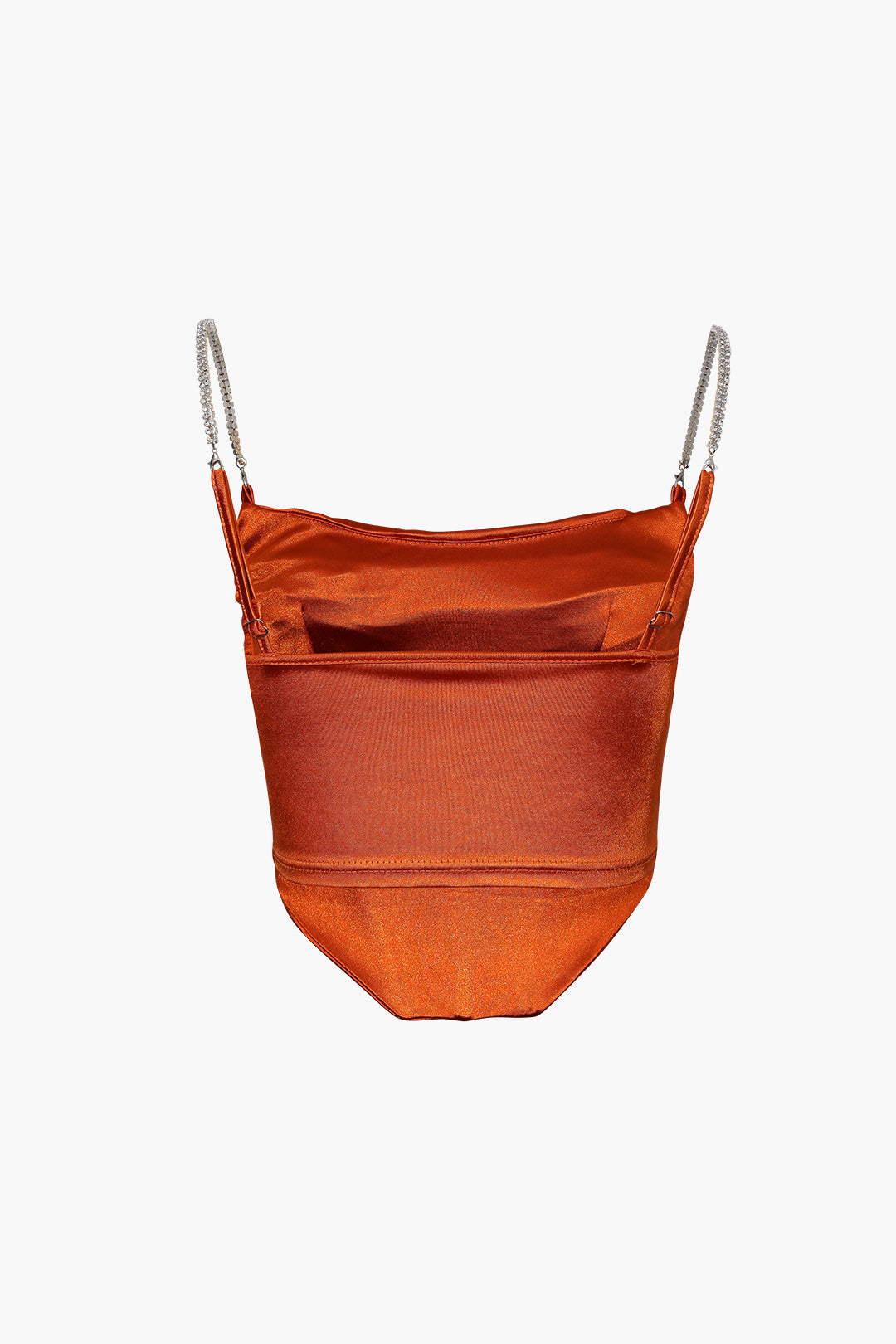 Haut corset drapé en satin