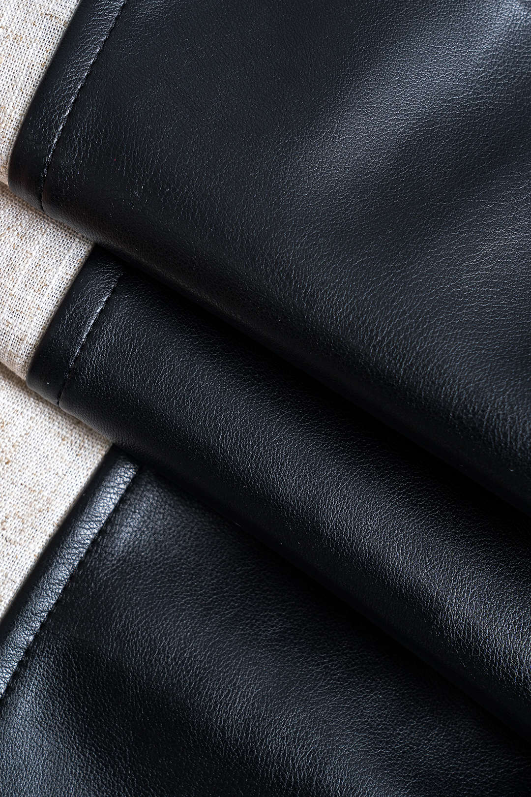Faux Leather Metallic Patchwork Trousers