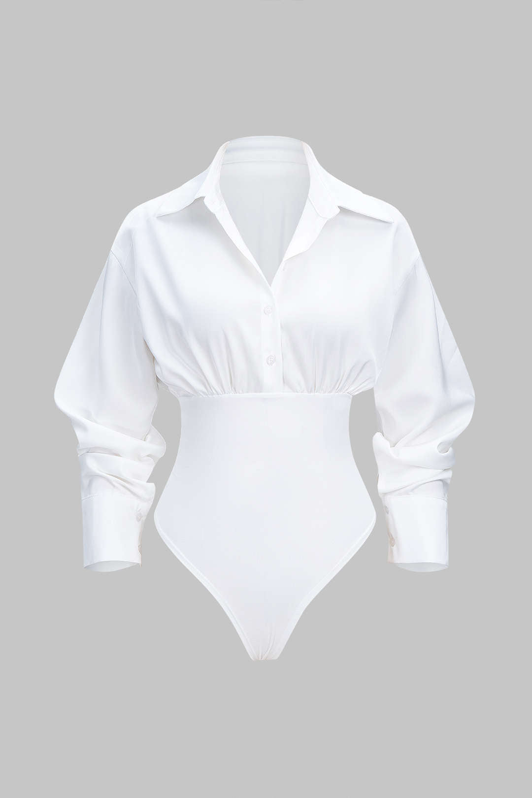 Body à manches longues en patchwork uni