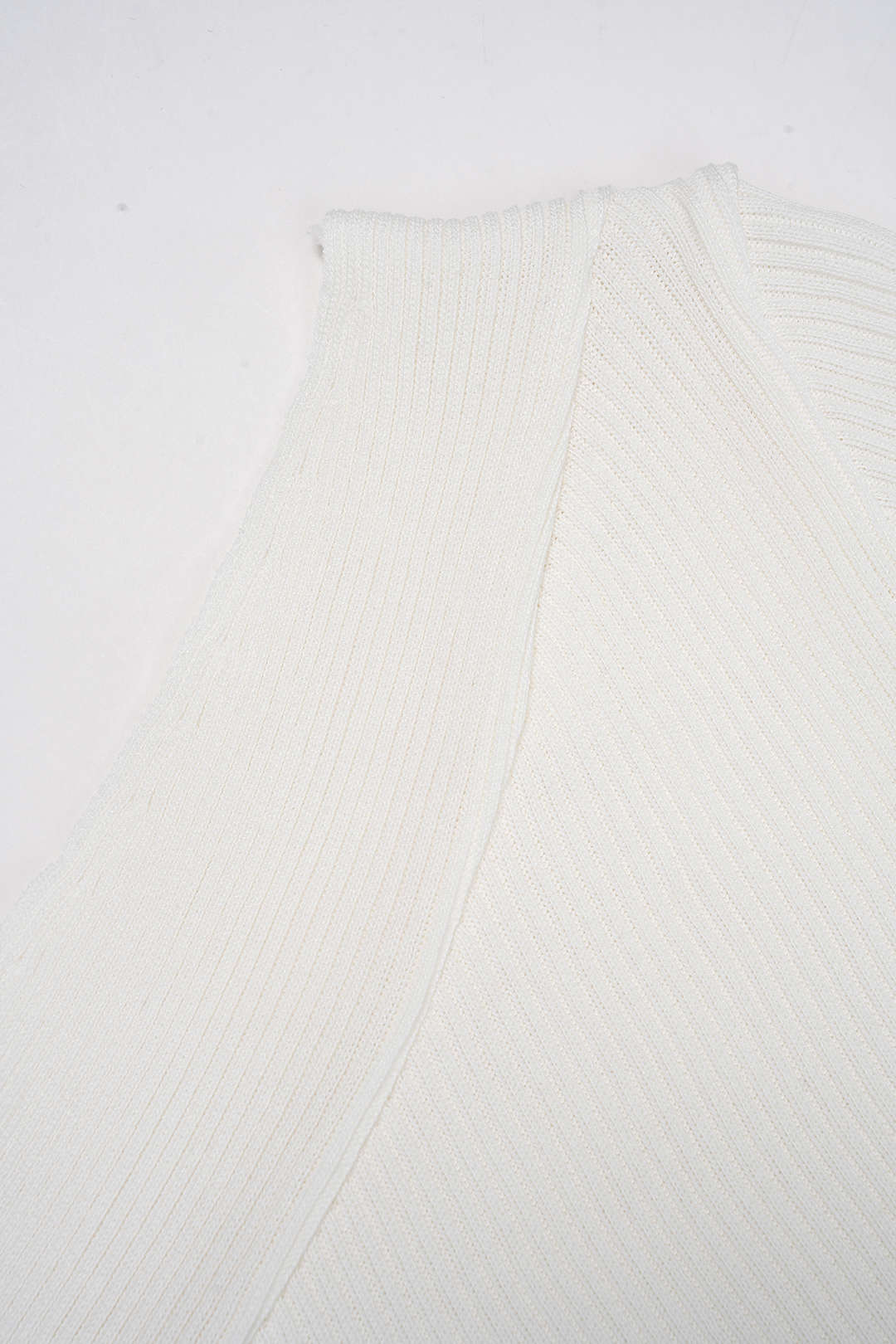 Knit Solid One Shoulder Short-Sleeve Top